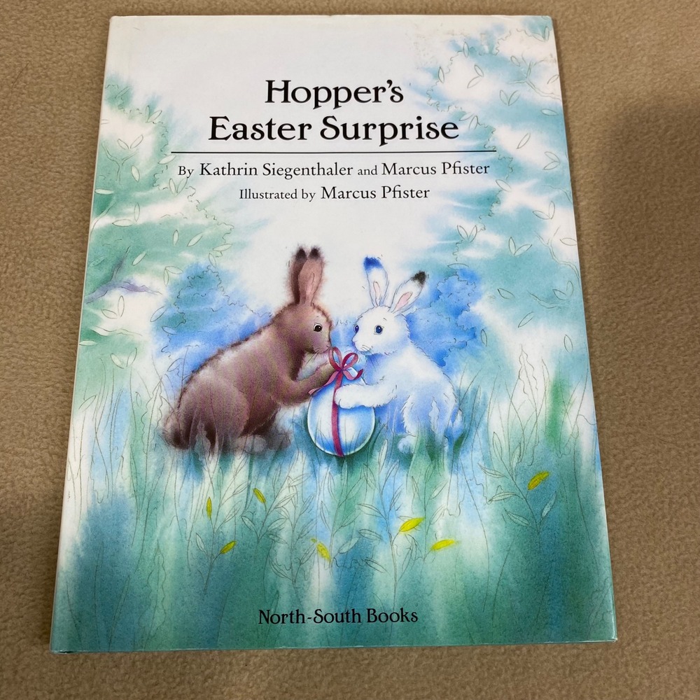 Marcus Pfister Hopper's Easter Surprise Kids Hardcover Bunny Watercolor EUC 1993